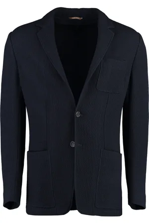 CANALI Blazers, male, , XL, Wool Jacket with Lapel Collar