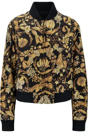 VERSACE Bomber Jackets, female, , 2XS, Reversible Zip-Up Jacket with High Collar