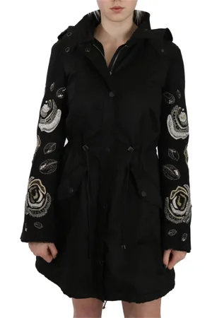 John Richmond Elegant Parka Jacket with Pearls