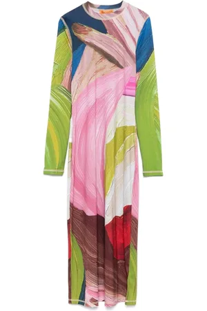 STINE GOYA Midi Dresses, female, , M, Floral Print Jersey Midi Dress