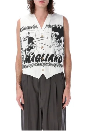 MAGLIANO Vests, male, , L, Printed Vest Outerwear