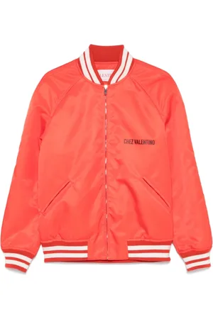VALENTINO Bomber Jackets, male, , XL, Pumpkin Zip Coat