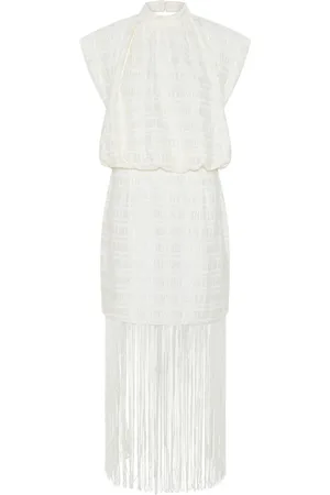Bruuns Bazaar Elegant Snow Dress with Fringe Detail