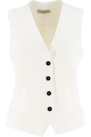 ANTONELLI Vests, female, , M, Elegant Waistcoat with Contrasting Buttons