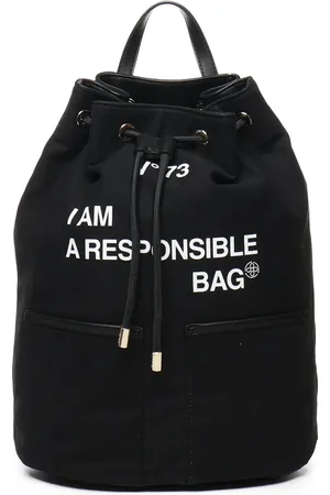 V°73 Tote Bags, female, , ONE SIZE, Canvas Backpack with Slogan Print