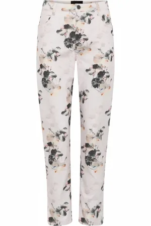 C.ro Slim-fit Trousers, female, , 2XL, Floral Print Summer Trousers