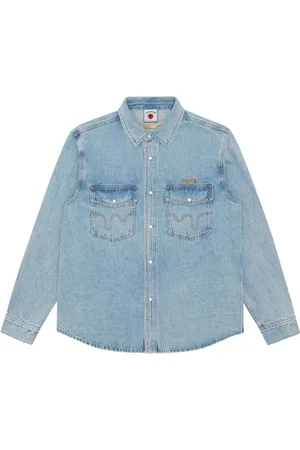 ICECREAM Denim Shirts, male, , S, Clear Shirt with Press-Stud Fastening