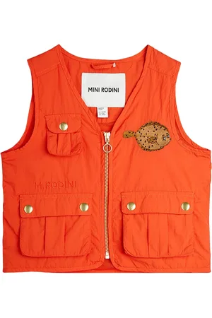 Mini Rodini Vests, unisex, , 3 Y, Embroidered Utility Vest for Kids