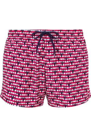 Moschino Beachwear, male, , 2XL, Graphic Print Beachwear Red White Blue