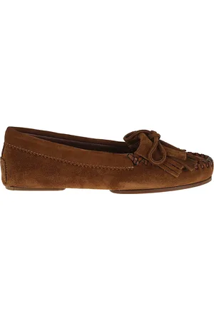 PARIS TEXAS Suede Loafers with Fringes