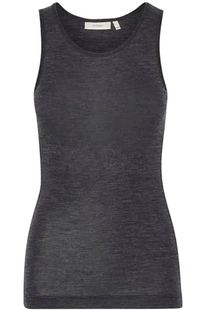 INWEAR Sleeveless Tops, female, , 2XS, Granite Melange Wool Tank Top