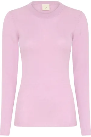 Heartmade Round-neck Knitwear, female, , S, Elegant Knitwear Blouse in Rose