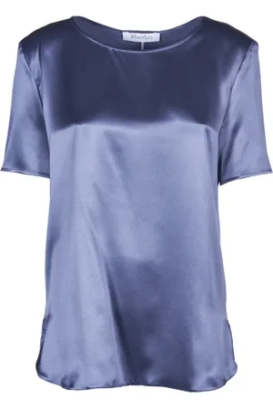 Max Mara T-Shirts, female, , M, Silk Short Sleeve Blouse