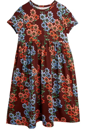 Mini Rodini Dresses, female, , 9 M, Girls Daisy Print Dress in Multicolour