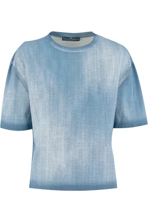 ERMANNO SCERVINO T-Shirts, female, , XS, Vintage Denim Wash T-shirt
