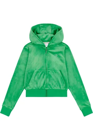 Juicy Couture Sweatshirts, female, , 7 Y, Diamante Logo Zip Up Top