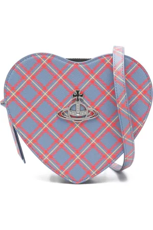 Vivienne Westwood Cross Body Bags, female, , ONE SIZE, Cornflower Blue Tartan Shoulder Bag