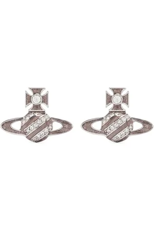 Vivienne Westwood Earrings, female, , ONE SIZE, Crystal Butterfly Clasp Earrings Pair