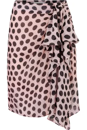 Nina Ricci Short Skirts, female, , XS, Seersucker Polka Dot Skirt