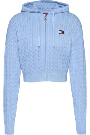 Tommy Hilfiger Zip-throughs, female, , M, Knit Hooded Jumper Heritage Style