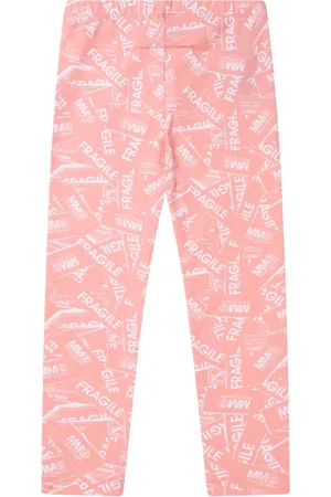 Maison Margiela Kids Fragile Logo Print Leggings