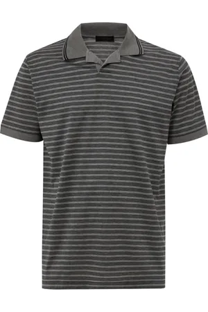 corneliani Polo Shirts, male, , L, Striped Short Sleeve Polo Shirt