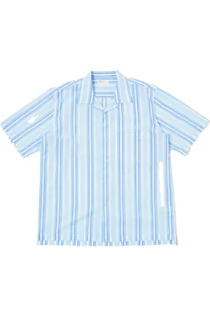 Universal Works Short Sleeve Shirts, male, , M, Striped Pop Shirts