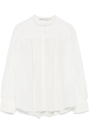 ALICE+OLIVIA Blouses, female, , M, Button-Up Band Collar Shirt