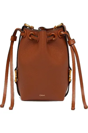 Chloé Bucket Bags, female, , ONE SIZE, Leather Bucket Bag with Drawstring Closure