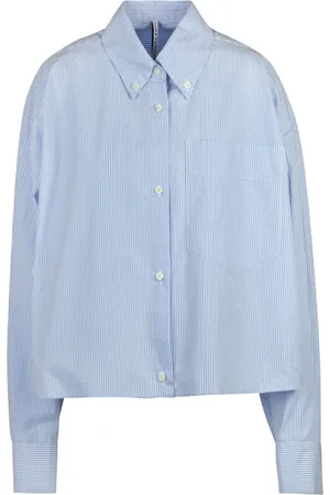 LIVIANA CONTI Striped Button-Down Poplin Shirt