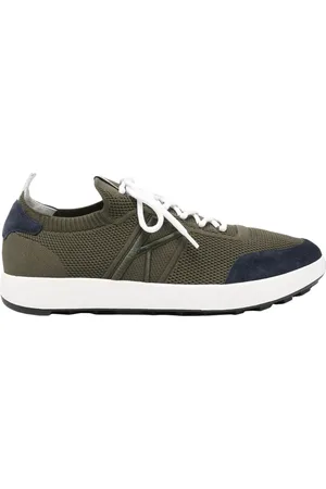 Kiton Leather Trainers with Fabric Lining