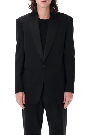 Saint Laurent Blazers, male, , L, Tuxedo Jacket Peaked Lapels