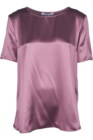 Max Mara T-Shirts, female, , M, Silk Short Sleeve Blouse