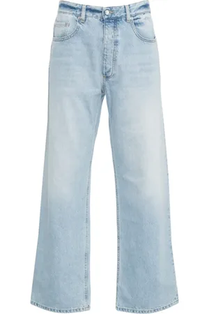 Icon Denim Straight Jeans, male, , W31, Distressed Wide Leg Jeans