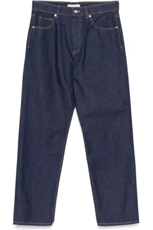 Maison Kitsuné Straight Jeans, male, , W30, Indigo Classic Button Fly Jeans