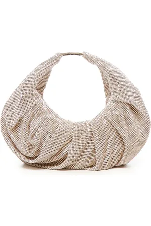 BENEDETTA BRUZZICHES Handbags, female, , ONE SIZE, Golden Aluminum Mesh Hobo Bag