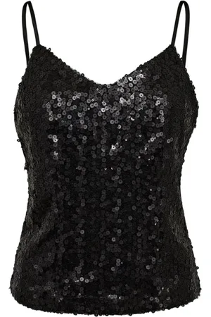 Co`Couture Sleeveless Tops, female, , M, Sequin Top