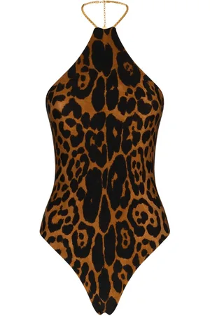 Tom Ford One-piece, female, , M, Brown Spotted One-Piece Swimwear