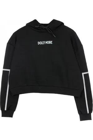 DOLLY NOIRE Lightweight Short Hooded Globe Crop Hoodie