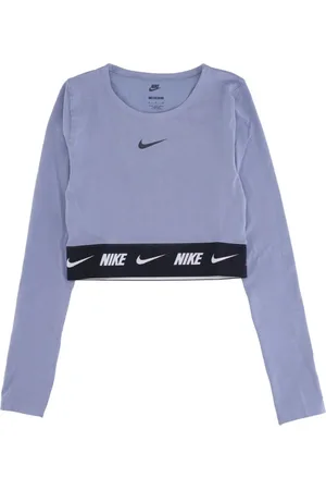 Nike Long Sleeve Tops, female, , L, Sportswear Crop Tape Long Sleeve Top