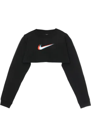 Nike Sweatshirts, female, , L, Short Sleeve Crop Print Top