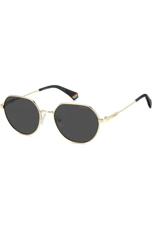 Polaroid Gold Black Sunglasses Grey Polarized