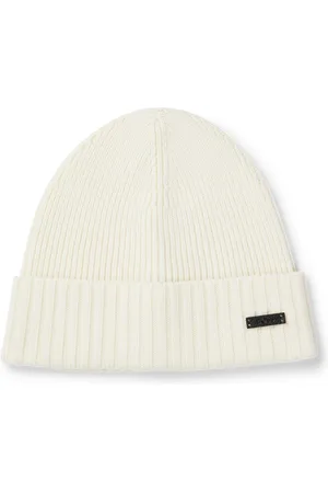 HUGO BOSS Beanies, unisex, , ONE SIZE, Ribbed Wool Beanie Hat