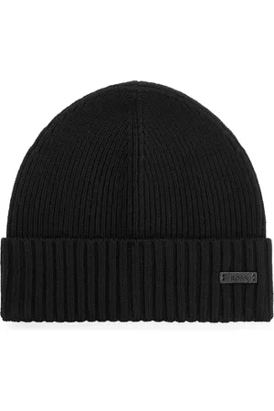 HUGO BOSS Beanies, unisex, , ONE SIZE, Ribbed Wool Beanie Hat