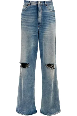 Maison Margiela Wide Jeans, male, , W31, Distressed Wide-Leg Jeans