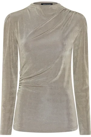 Bruuns Bazaar Long Sleeve Tops, female, , 2XL, Elegant Draped Blouse