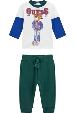 Guess Sets, male, , 12 M, White T-Shirt and Trousers Set