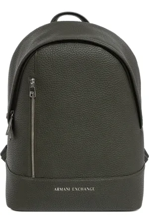 Armani Exchange Backpacks, male, , ONE SIZE, Stylish Zippered Plain Backpack with Pockets
