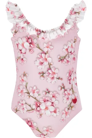 MONNALISA Swimsuits, female, , 12 Y, Peach Blossom Swimsuit in