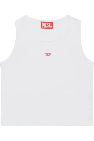 Diesel Sleeveless Tops, female, , 4 Y, Sleeveless Top with D Logo